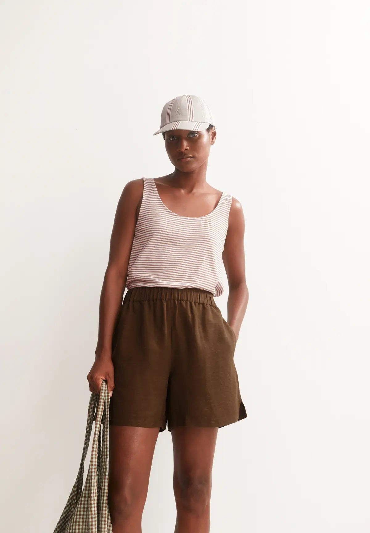 ARMEDANGELS - MINAAMI LITA Top • oatmilk - cinnamon dust - ROSA ECK