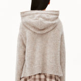 ARMEDANGELS - Mohair-Mix Strick-Hoodie • honey melange - ROSA ECK