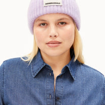 ARMEDANGELS - Mohair-Mix Strickmütze • moonlit lilac - ROSA ECK