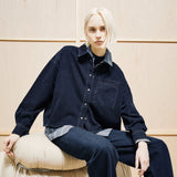 ARMEDANGELS - NALAANI Jeansbluse • rinse - ROSA ECK