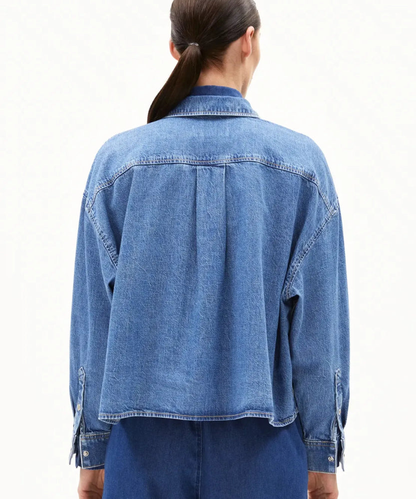 ARMEDANGELS - NALAANI Jeansbluse • sea foam - Hemd - ROSA ECK Concept Store
