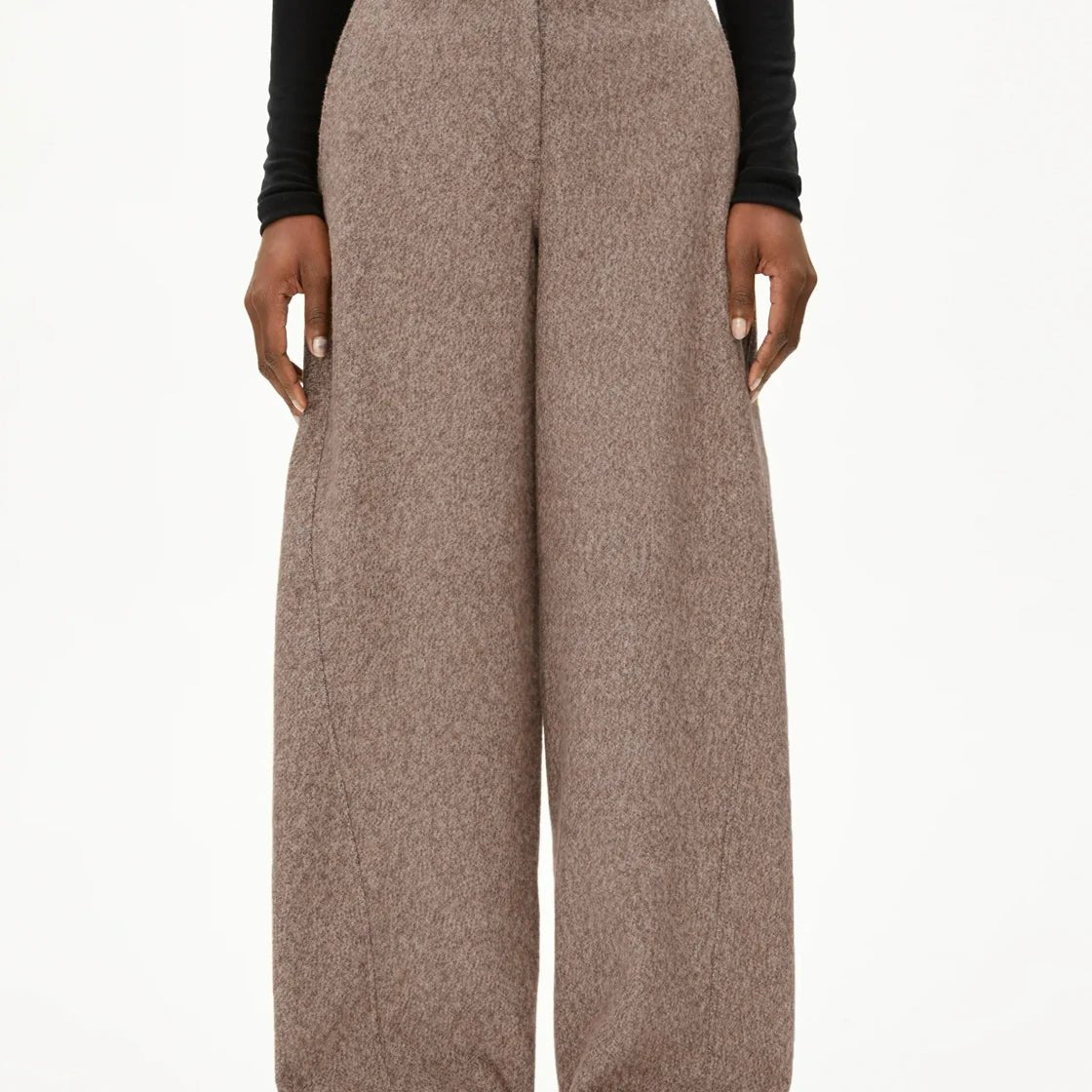 ARMEDANGELS - NYXAA TWEED Hose • pure - walnut cream - Hose - ROSA ECK