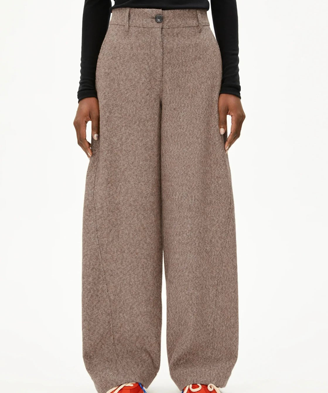 ARMEDANGELS - NYXAA TWEED Hose • pure - walnut cream - Hose - ROSA ECK