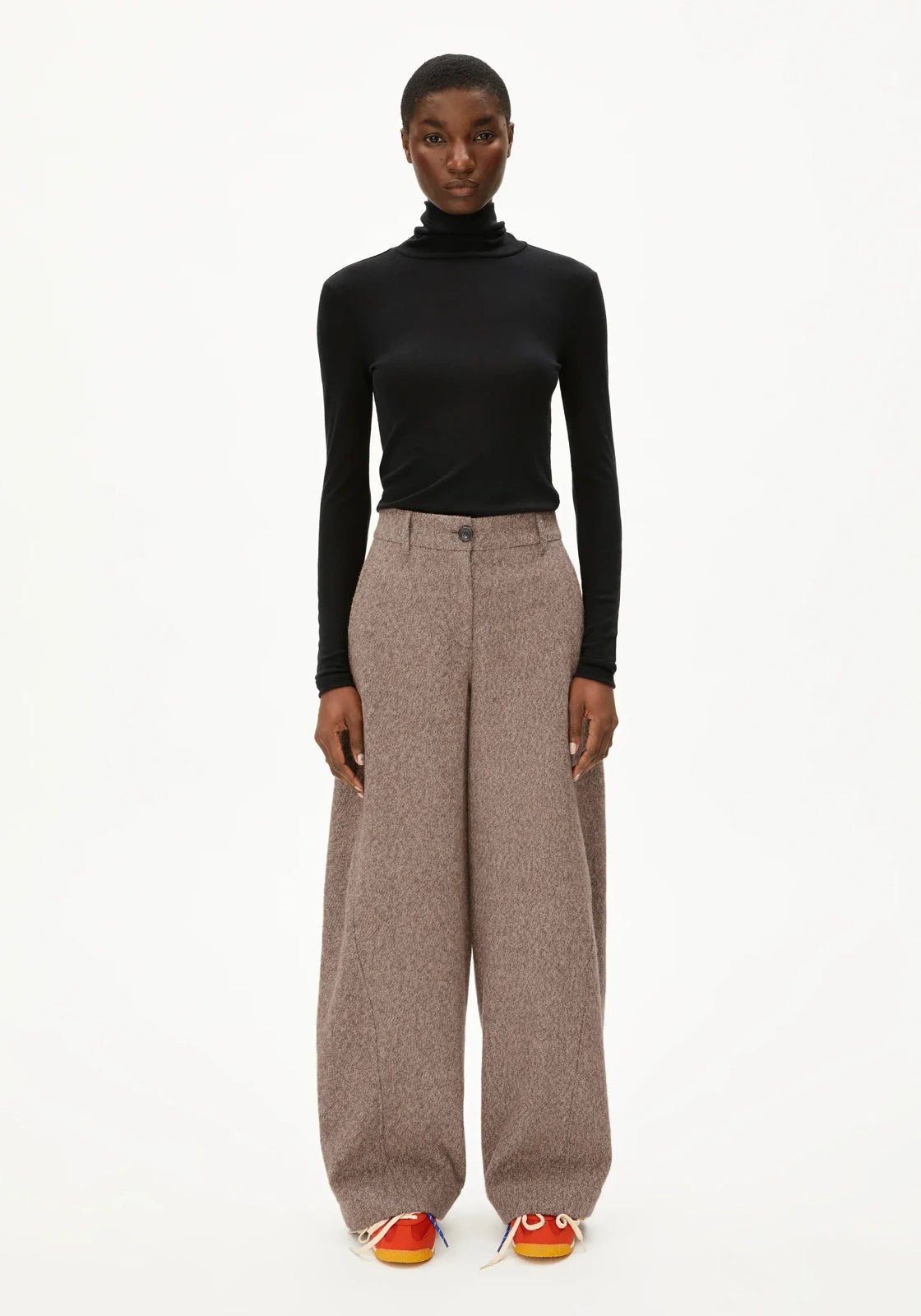 ARMEDANGELS - NYXAA TWEED Hose • pure - walnut cream - Hose - ROSA ECK