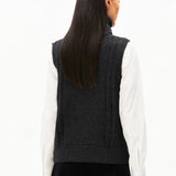 ARMEDANGELS - OLAIAAS CABLE Top • steel melange - Top - ROSA ECK