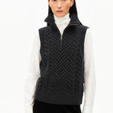 ARMEDANGELS - OLAIAAS CABLE Top • steel melange - Top - ROSA ECK