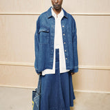 ARMEDANGELS - Oversized Jeansbluse • bright blue - ROSA ECK