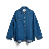 ARMEDANGELS - Oversized Jeansbluse • bright blue - ROSA ECK