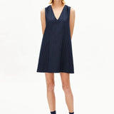 ARMEDANGELS - PINAAFO Nadelstreifenkleid • night sky - white - Kleid - ROSA ECK
