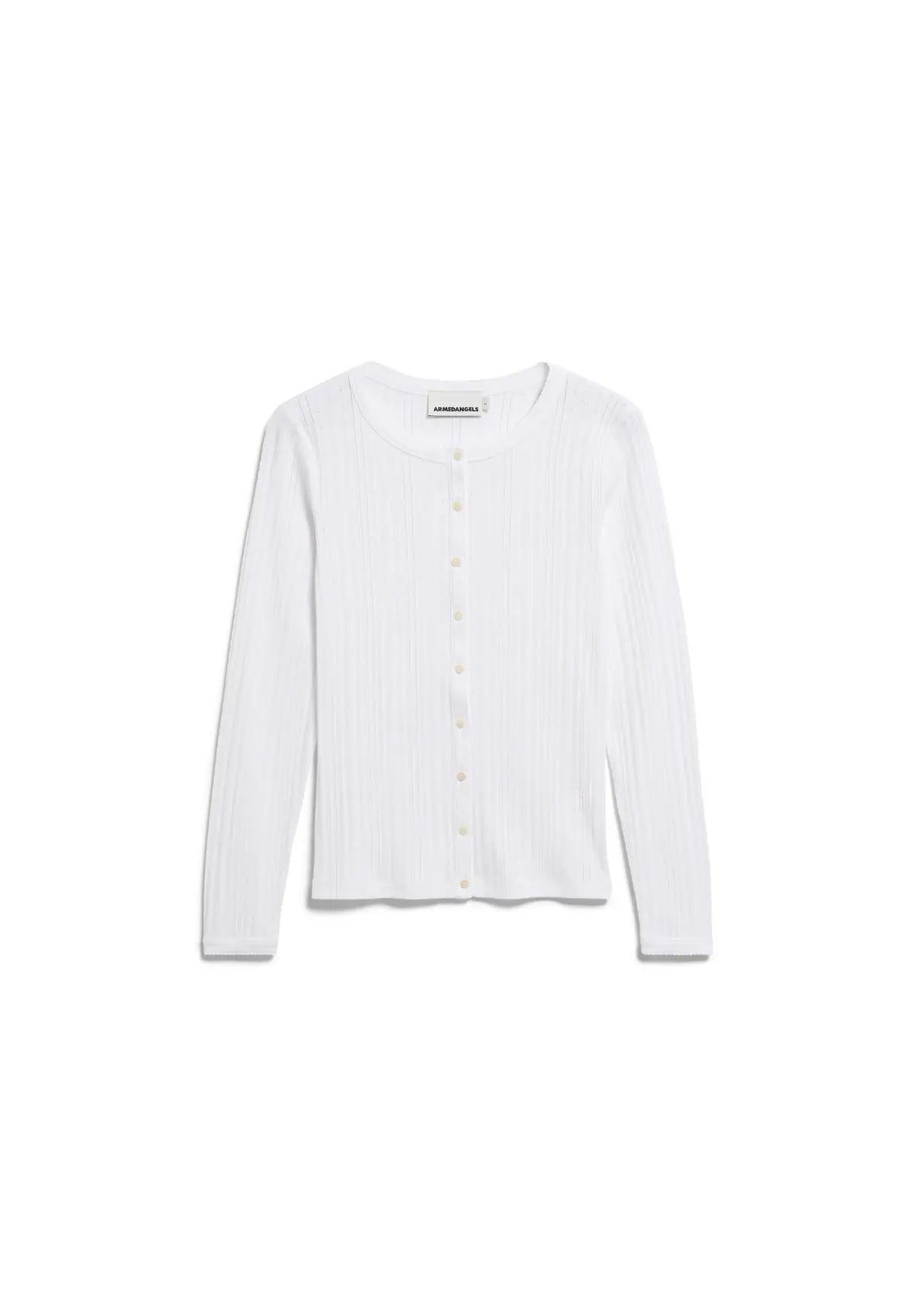 ARMEDANGELS - Pointelle Cardigan • white - ROSA ECK