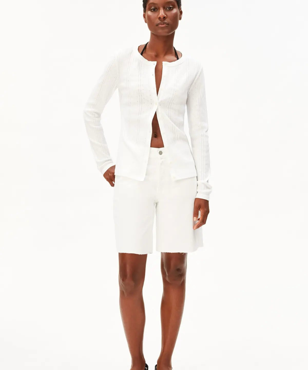 ARMEDANGELS - Pointelle Cardigan • white - ROSA ECK