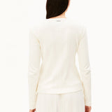 Pointelle Pyjama-Langarmshirt in Cremebeige von ARMEDANGELS – Ansicht 4