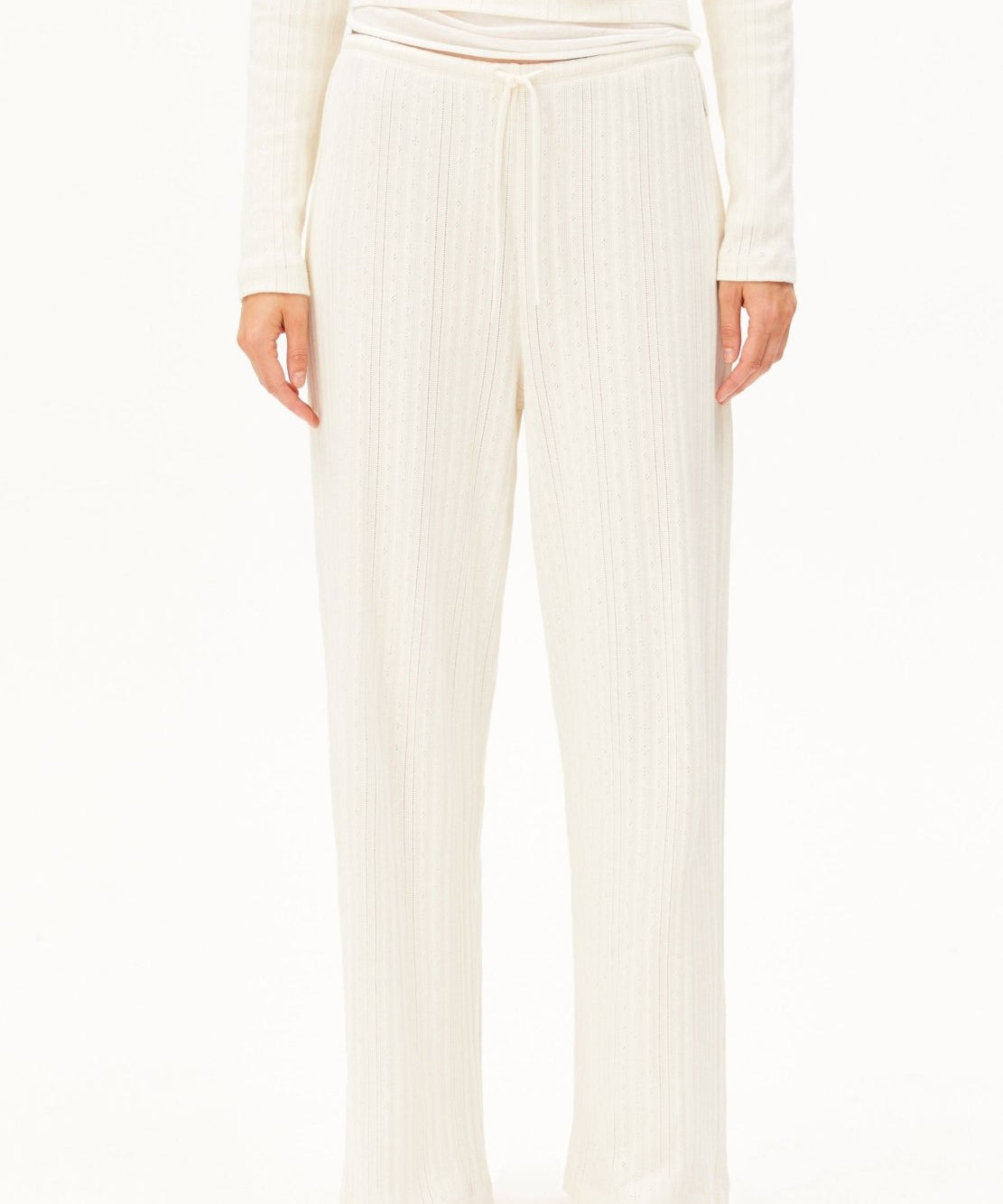 Pointelle Pyjamahose in Cremebeige von ARMEDANGELS – Ansicht 3
