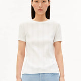 ARMEDANGELS - Pointelle T-Shirt • white - ROSA ECK