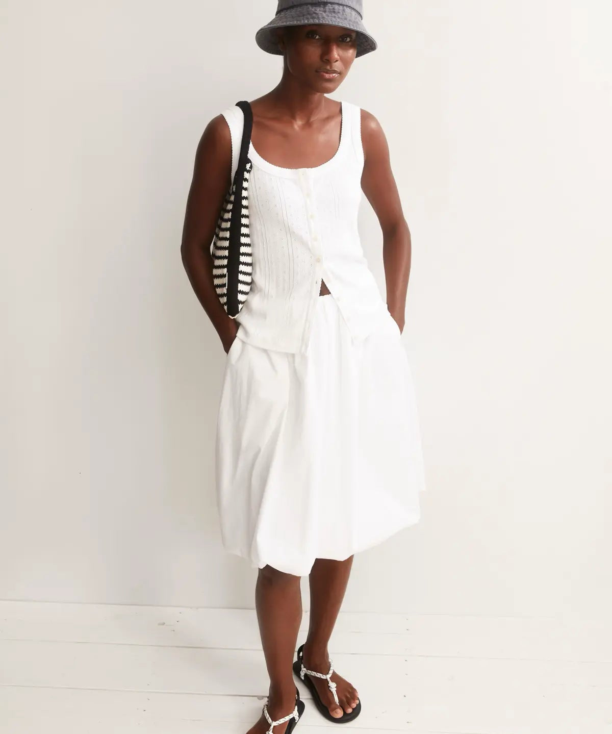 ARMEDANGELS - Pointelle Top • white - ROSA ECK