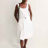 ARMEDANGELS - Pointelle Top • white - ROSA ECK