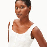 ARMEDANGELS - Pointelle Top • white - ROSA ECK