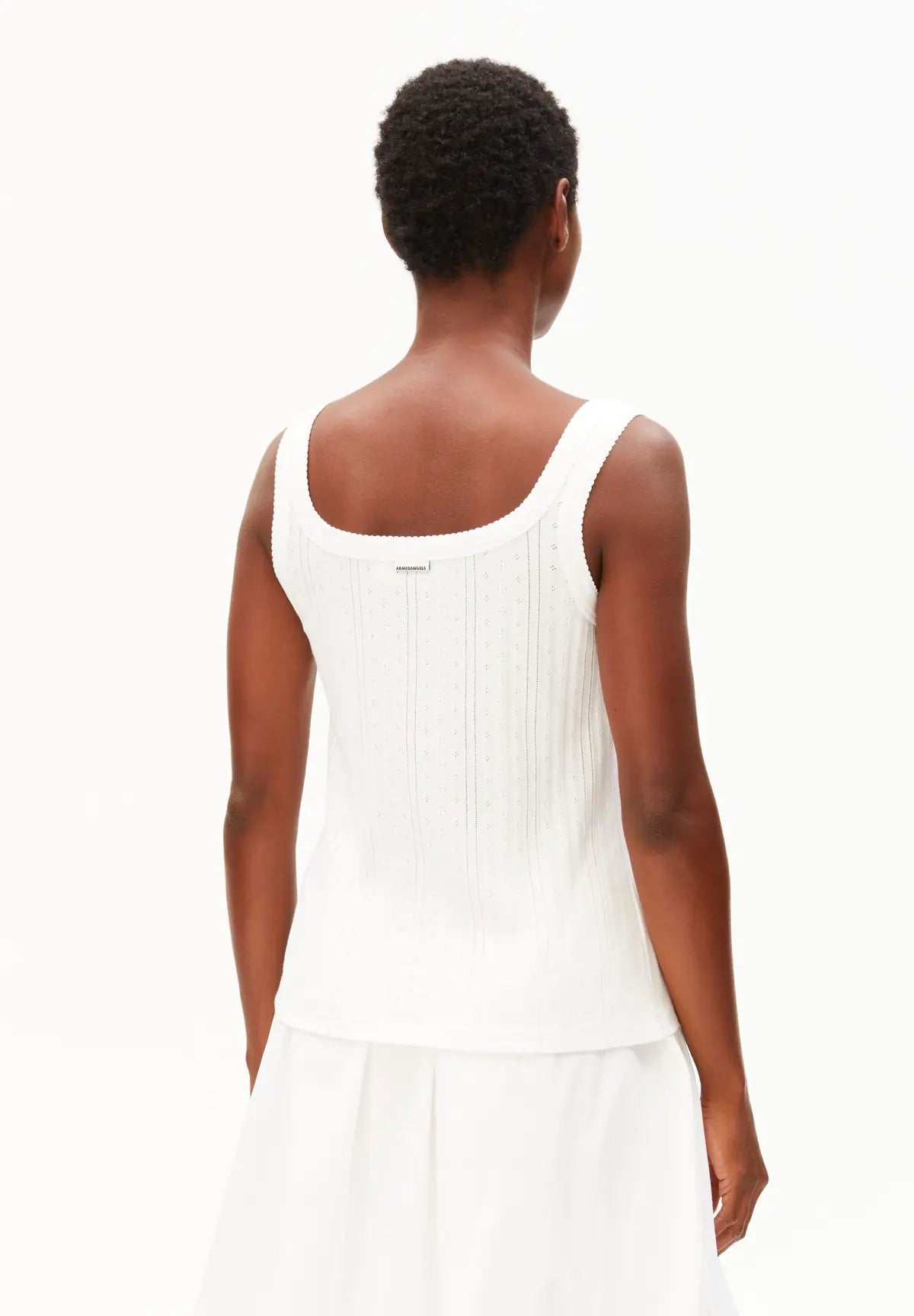 ARMEDANGELS - Pointelle Top • white - ROSA ECK