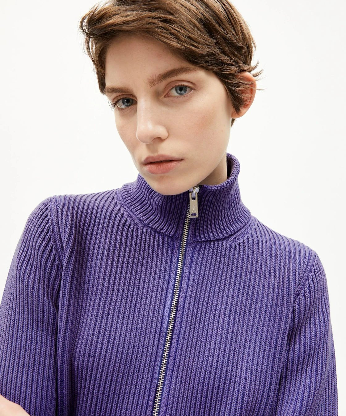 ARMEDANGELS - REBECCAA GMT DYE Cardigan • indigo lilac - Cardigan - ROSA ECK