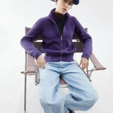 ARMEDANGELS - REBECCAA GMT DYE Cardigan • indigo lilac - Cardigan - ROSA ECK