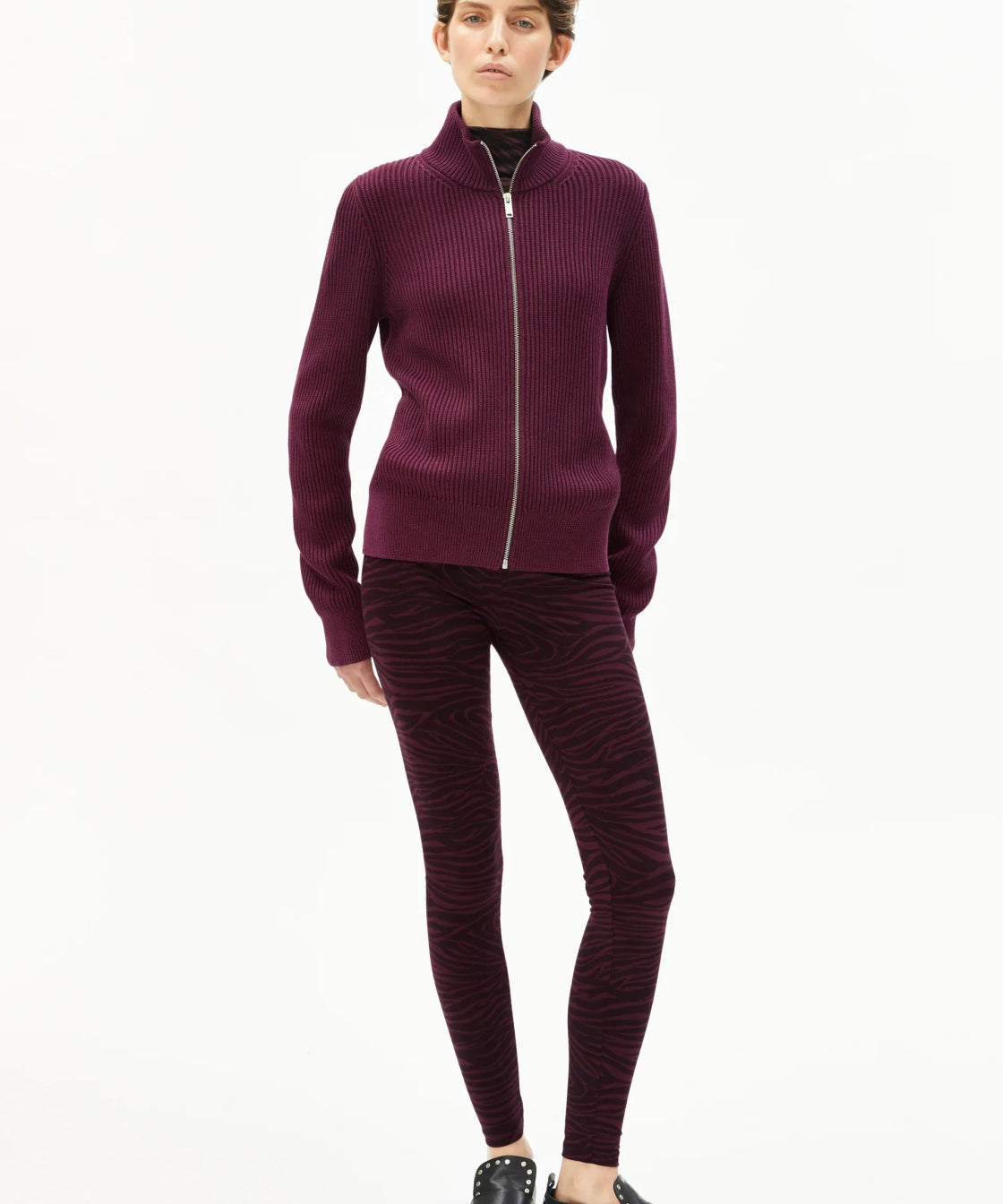 ARMEDANGELS - REBECCAA Strickcardigan • Dark Cranberry - Cardigan - ROSA ECK