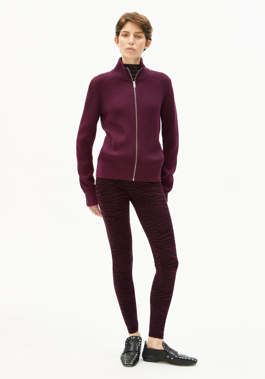 ARMEDANGELS - REBECCAA Strickcardigan • Dark Cranberry - Cardigan - ROSA ECK