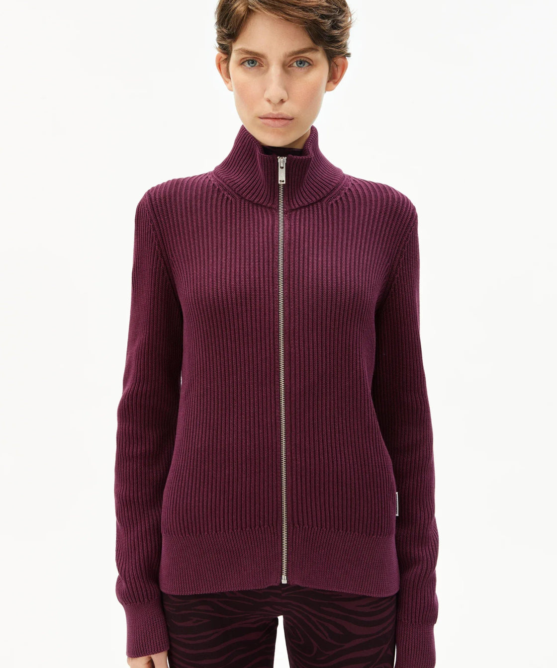 ARMEDANGELS - REBECCAA Strickcardigan • Dark Cranberry - Cardigan - ROSA ECK