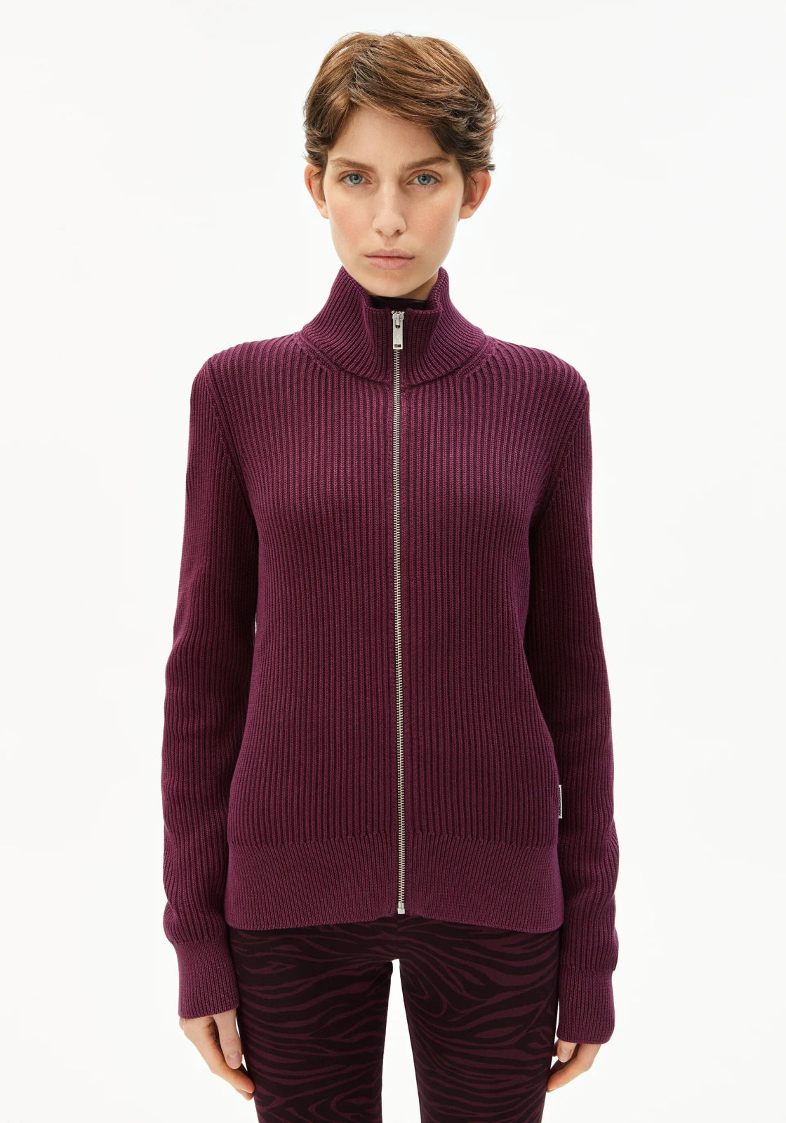 ARMEDANGELS - REBECCAA Strickcardigan • Dark Cranberry - Cardigan - ROSA ECK