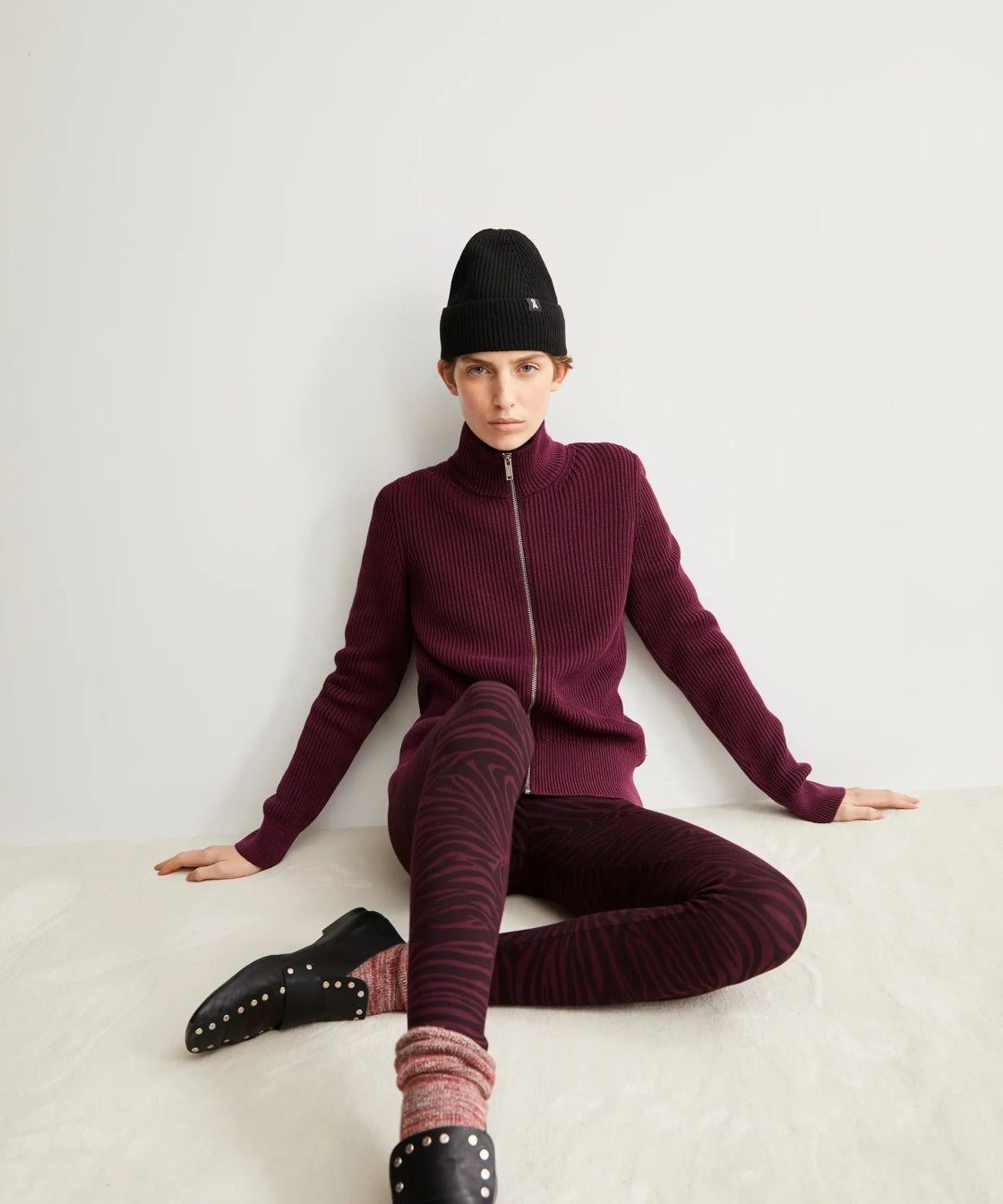 ARMEDANGELS - REBECCAA Strickcardigan • Dark Cranberry - Cardigan - ROSA ECK