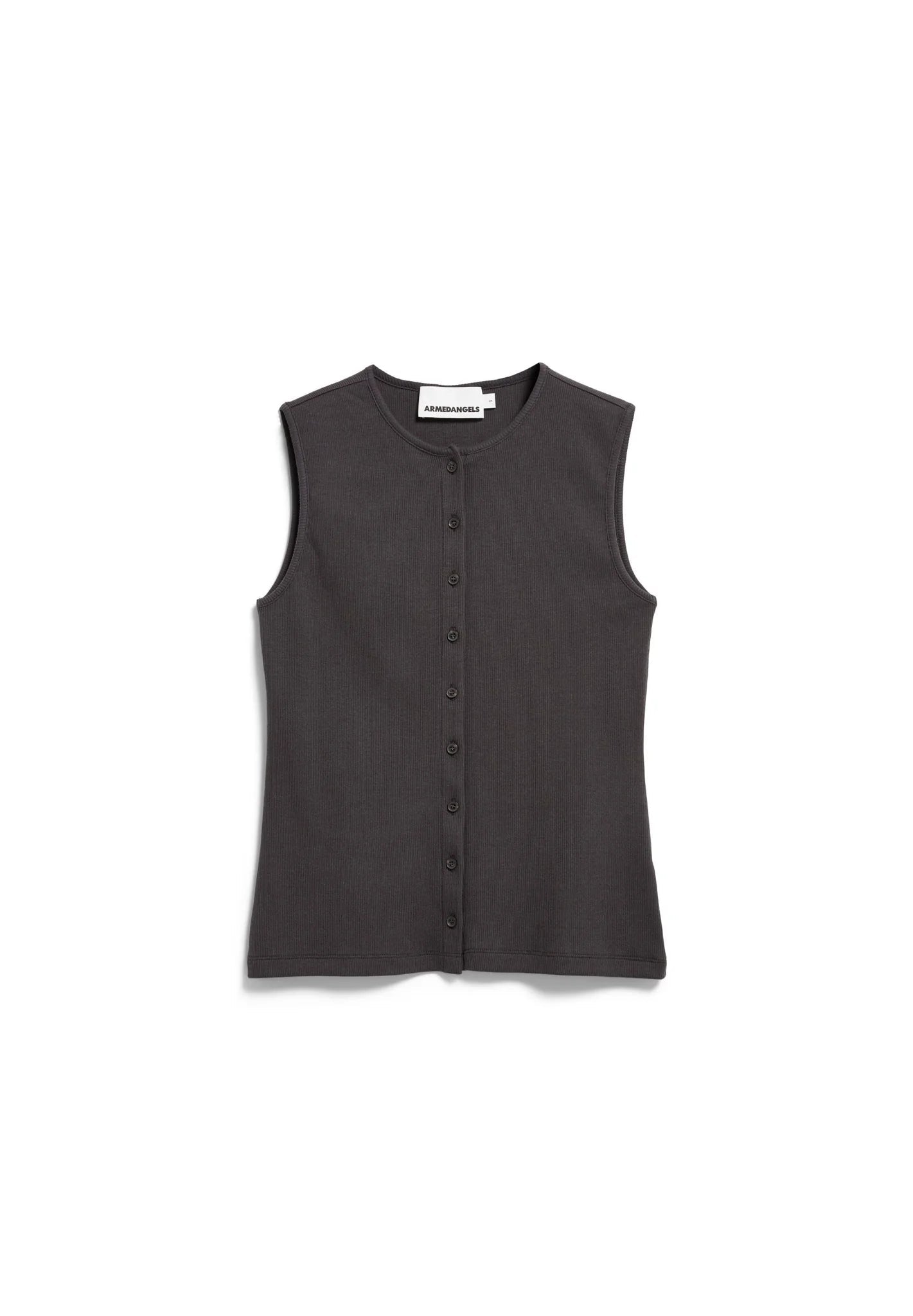 ARMEDANGELS - Ripp-Top • dark steel - ROSA ECK