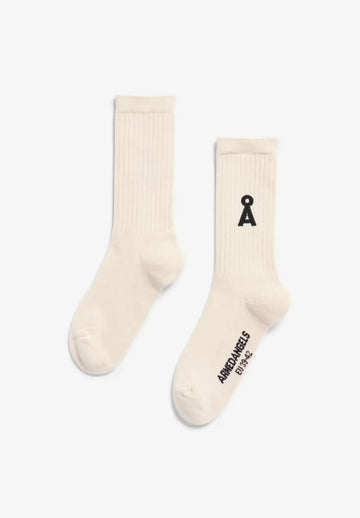 ARMEDANGELS - SAAMUS BOLD Socken • oatmilk - black - Socken - ROSA ECK Concept Store