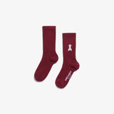 ARMEDANGELS - SAAMUS BOLD Socken • velvet red - ROSA ECK