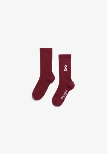 ARMEDANGELS - SAAMUS BOLD Socken • velvet red - ROSA ECK