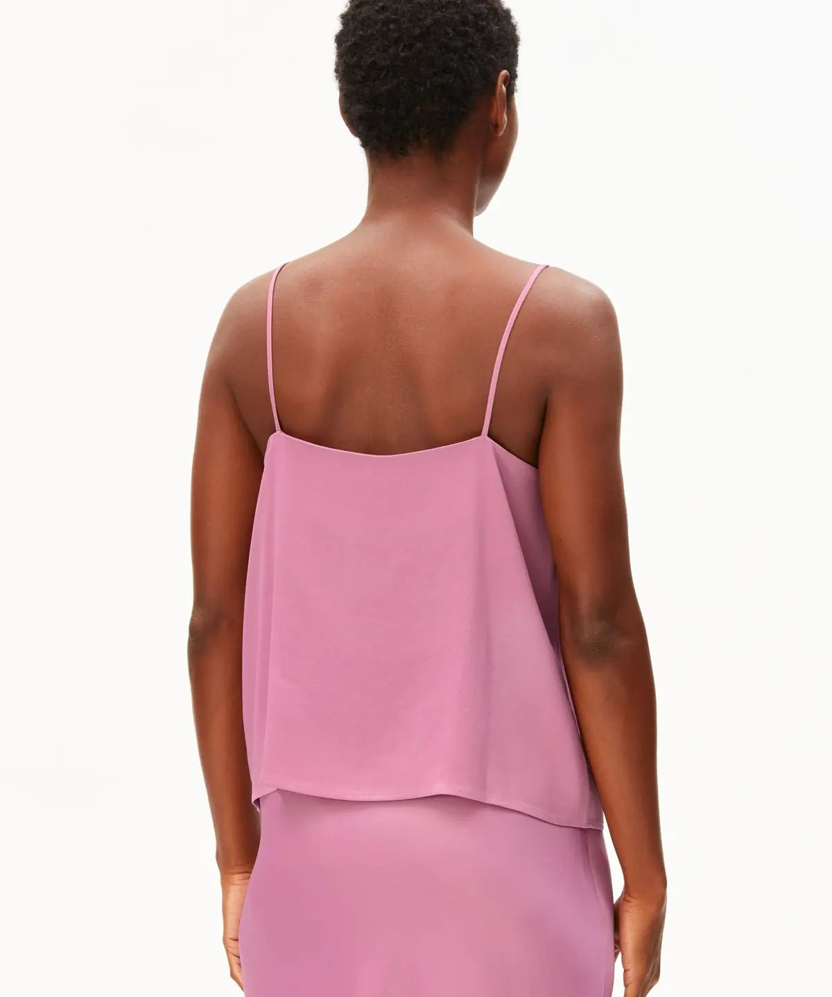 ARMEDANGELS - Satin Top mit Spaghettiträgern • washed berry - ROSA ECK