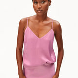 ARMEDANGELS - Satin Top mit Spaghettiträgern • washed berry - ROSA ECK