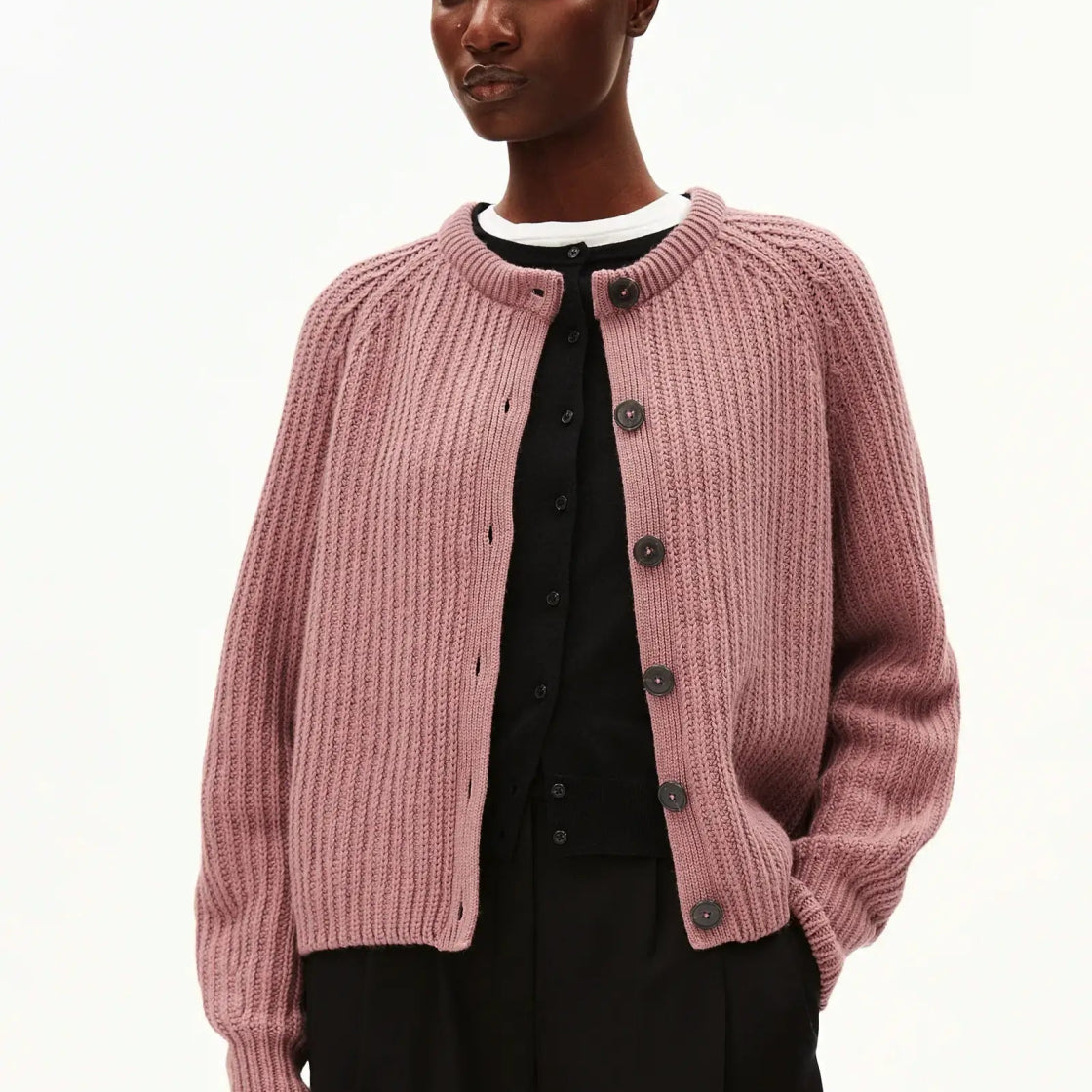 ARMEDANGELS - SELMAA Strickcardigan • light berry - ROSA ECK Concept Store