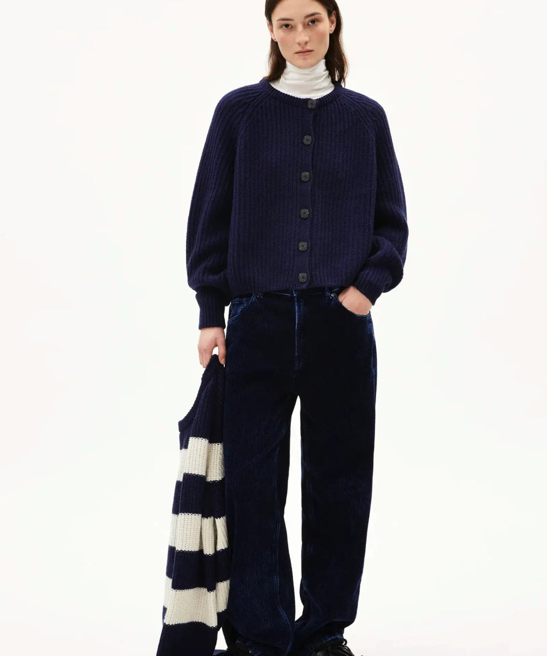 ARMEDANGELS - SELMAA Strickcardigan • tinted navy - ROSA ECK Concept Store