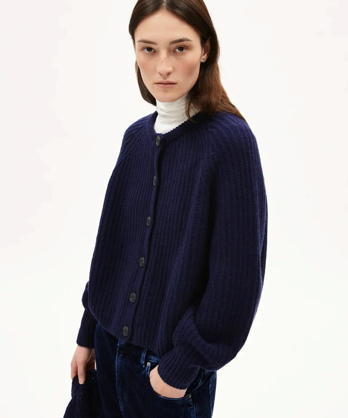 ARMEDANGELS - SELMAA Strickcardigan • tinted navy - ROSA ECK Concept Store