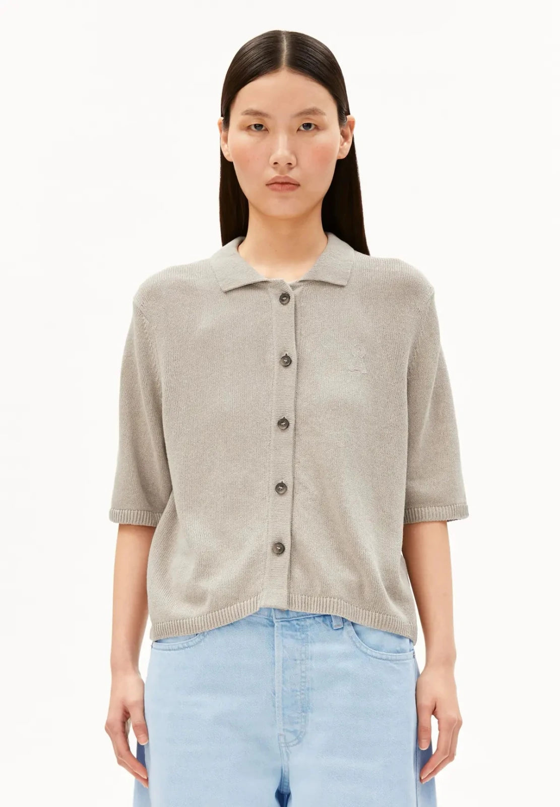ARMEDANGELS - Strick Cardigan aus Leinenmix • sandstone - ROSA ECK