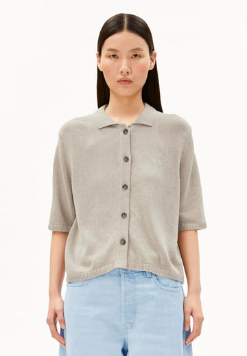 ARMEDANGELS - Strick Cardigan aus Leinenmix • sandstone - ROSA ECK
