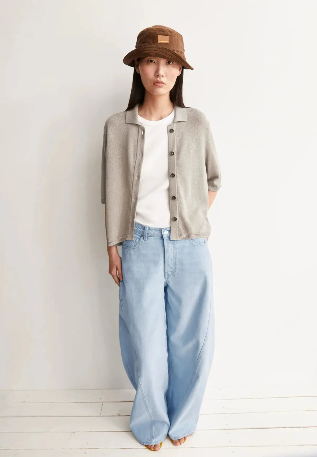 ARMEDANGELS - Strick Cardigan aus Leinenmix • sandstone - ROSA ECK