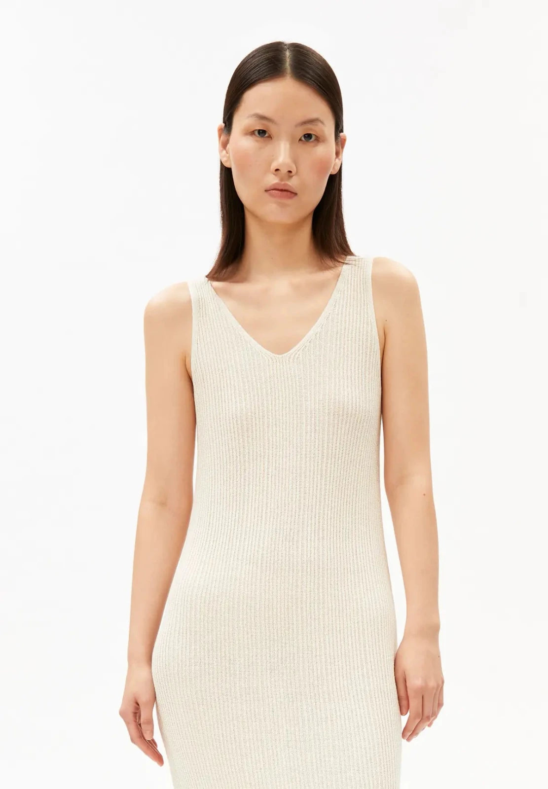 ARMEDANGELS - Strickkleid aus Leinenmix • undyed - ROSA ECK