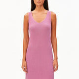 ARMEDANGELS - Strickkleid aus Leinenmix • washed berry - ROSA ECK