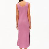 ARMEDANGELS - Strickkleid aus Leinenmix • washed berry - ROSA ECK