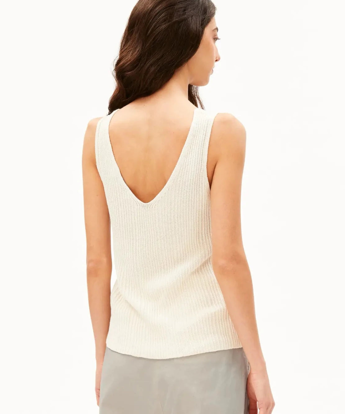 ARMEDANGELS - Stricktop aus Leinenmix • undyed - ROSA ECK