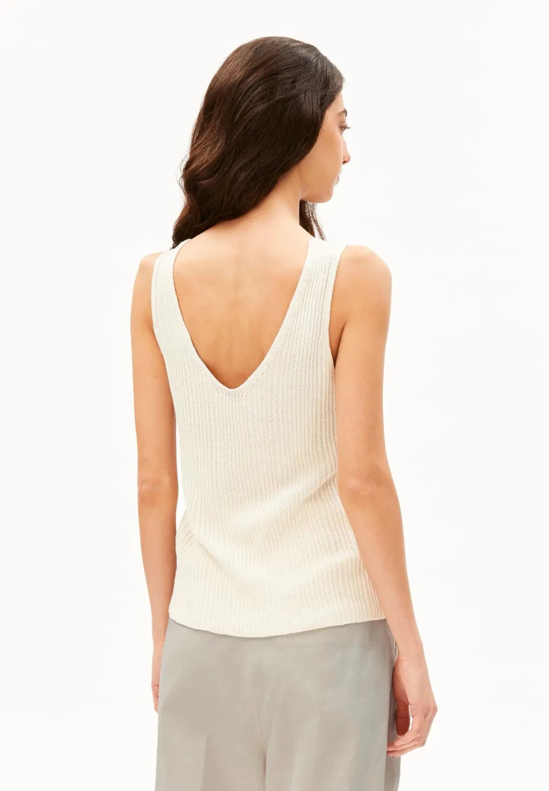 ARMEDANGELS - Stricktop aus Leinenmix • undyed - ROSA ECK