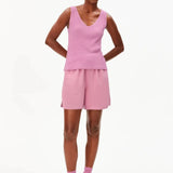 ARMEDANGELS - Stricktop aus Leinenmix • washed berry - ROSA ECK