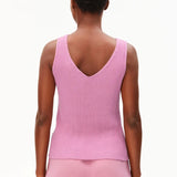 ARMEDANGELS - Stricktop aus Leinenmix • washed berry - ROSA ECK