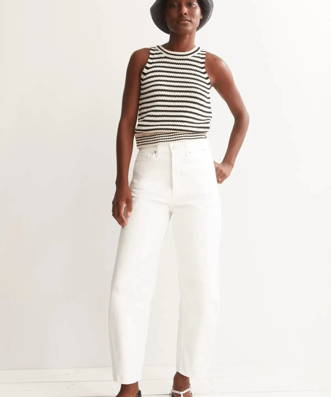 ARMEDANGELS - Stricktop mit Streifen • undyed - black - ROSA ECK