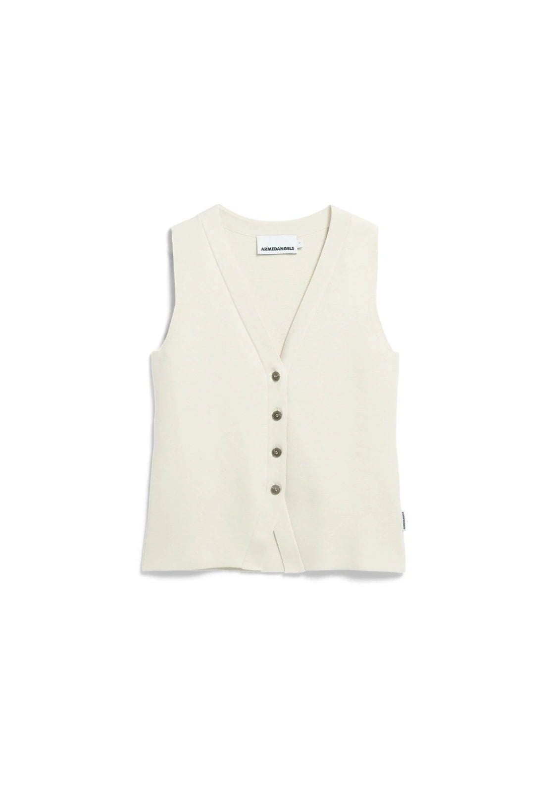 ARMEDANGELS - Strickweste mit Knöpfen • oatmilk - ROSA ECK